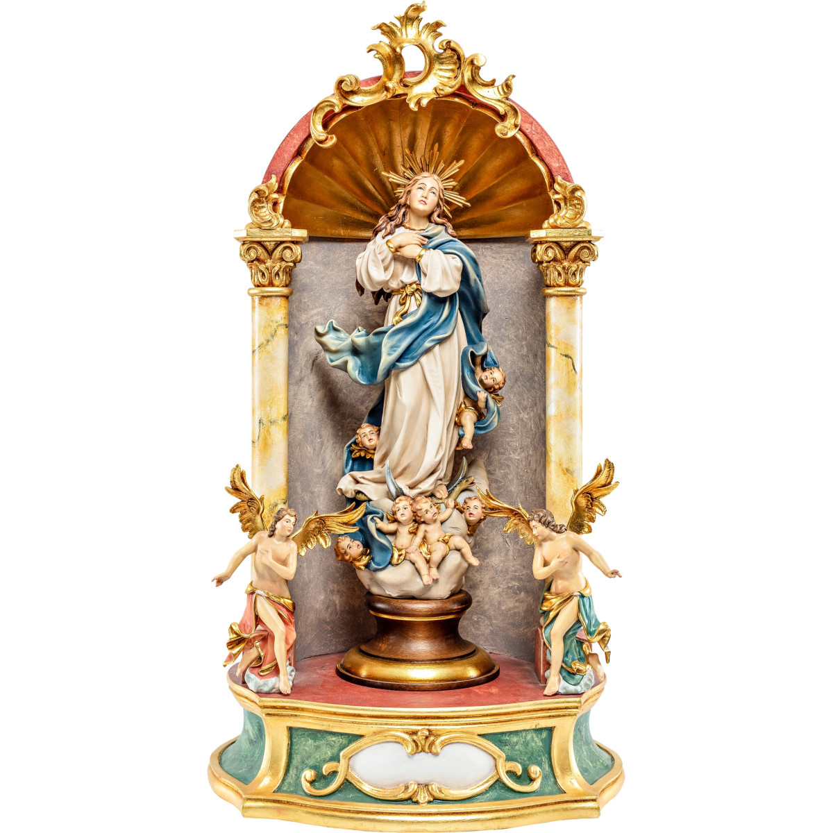 Virgen de la Purísima Concepción con aureola - Altar casero barroco
